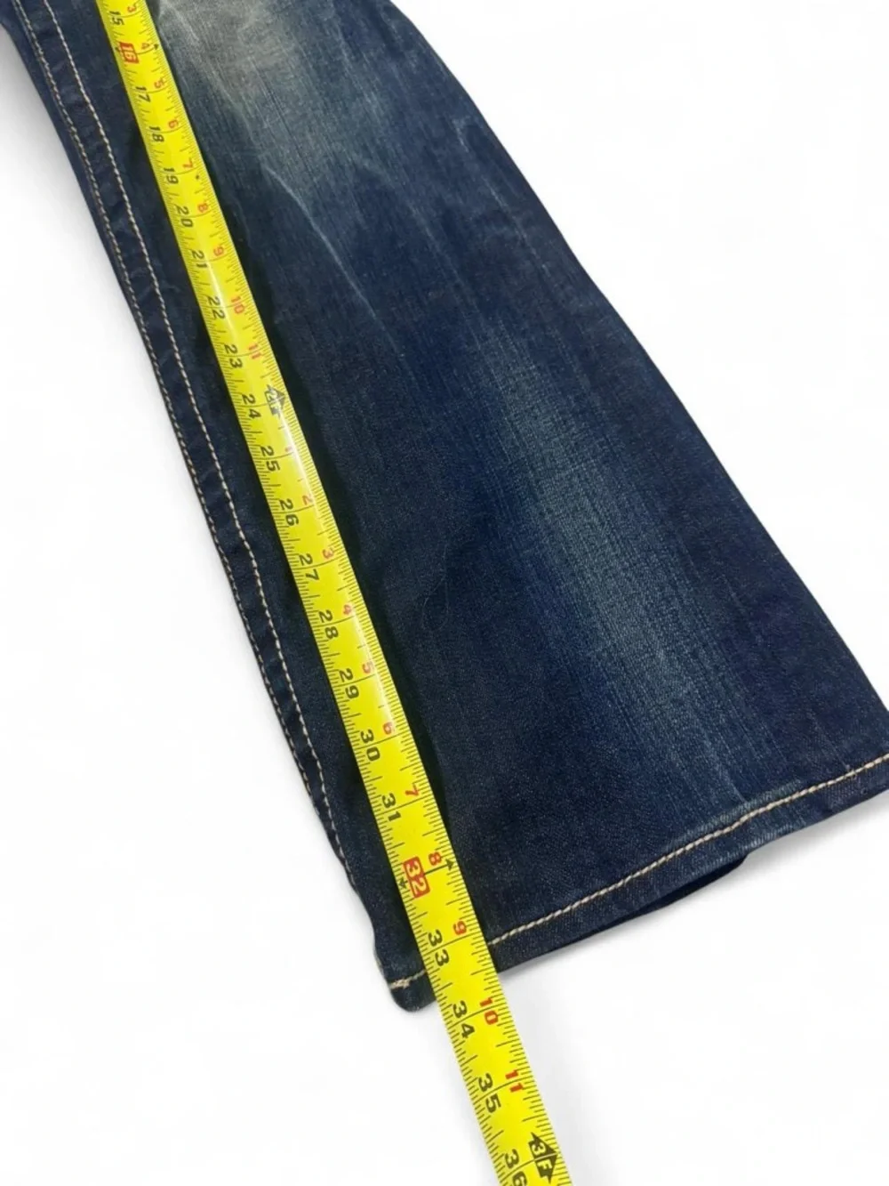Rock revival Y2K embroidered bootcut flare dark wash jeans fleur-de-lis 30 women - Picture 6 of 7